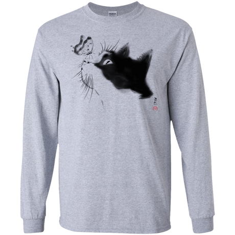 T-Shirts Sport Grey / S Curious Cat Men's Long Sleeve T-Shirt