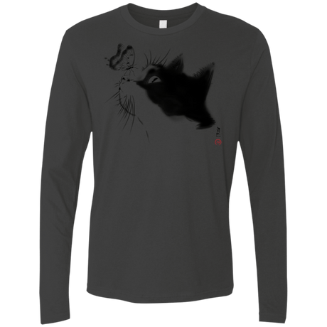 T-Shirts Heavy Metal / S Curious Cat Men's Premium Long Sleeve