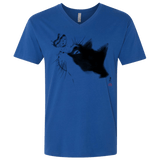 T-Shirts Royal / X-Small Curious Cat Men's Premium V-Neck