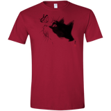 T-Shirts Cardinal Red / S Curious Cat Men's Semi-Fitted Softstyle