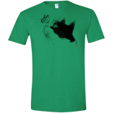T-Shirts Heather Irish Green / S Curious Cat Men's Semi-Fitted Softstyle