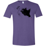 T-Shirts Heather Purple / S Curious Cat Men's Semi-Fitted Softstyle