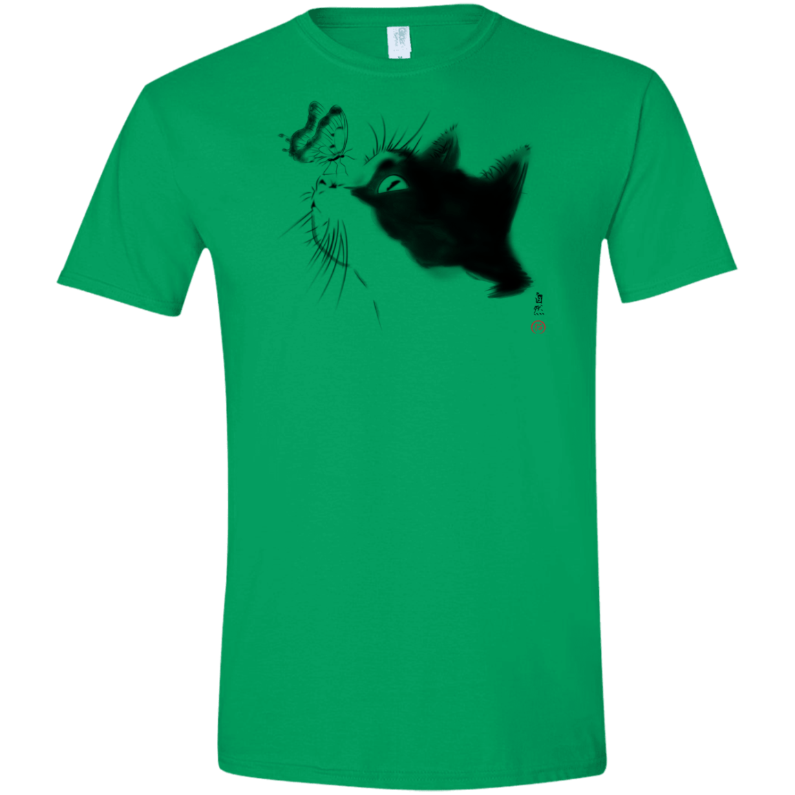 T-Shirts Irish Green / S Curious Cat Men's Semi-Fitted Softstyle