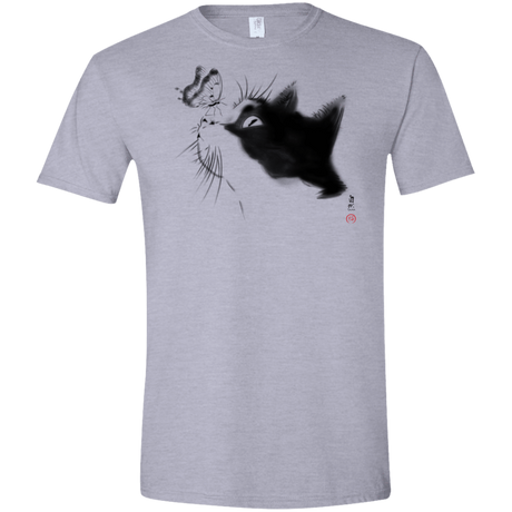 T-Shirts Sport Grey / X-Small Curious Cat Men's Semi-Fitted Softstyle
