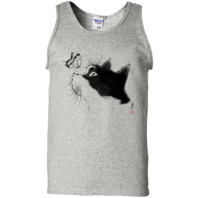 T-Shirts Ash / S Curious Cat Men's Tank Top