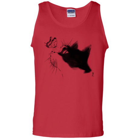 T-Shirts Red / S Curious Cat Men's Tank Top