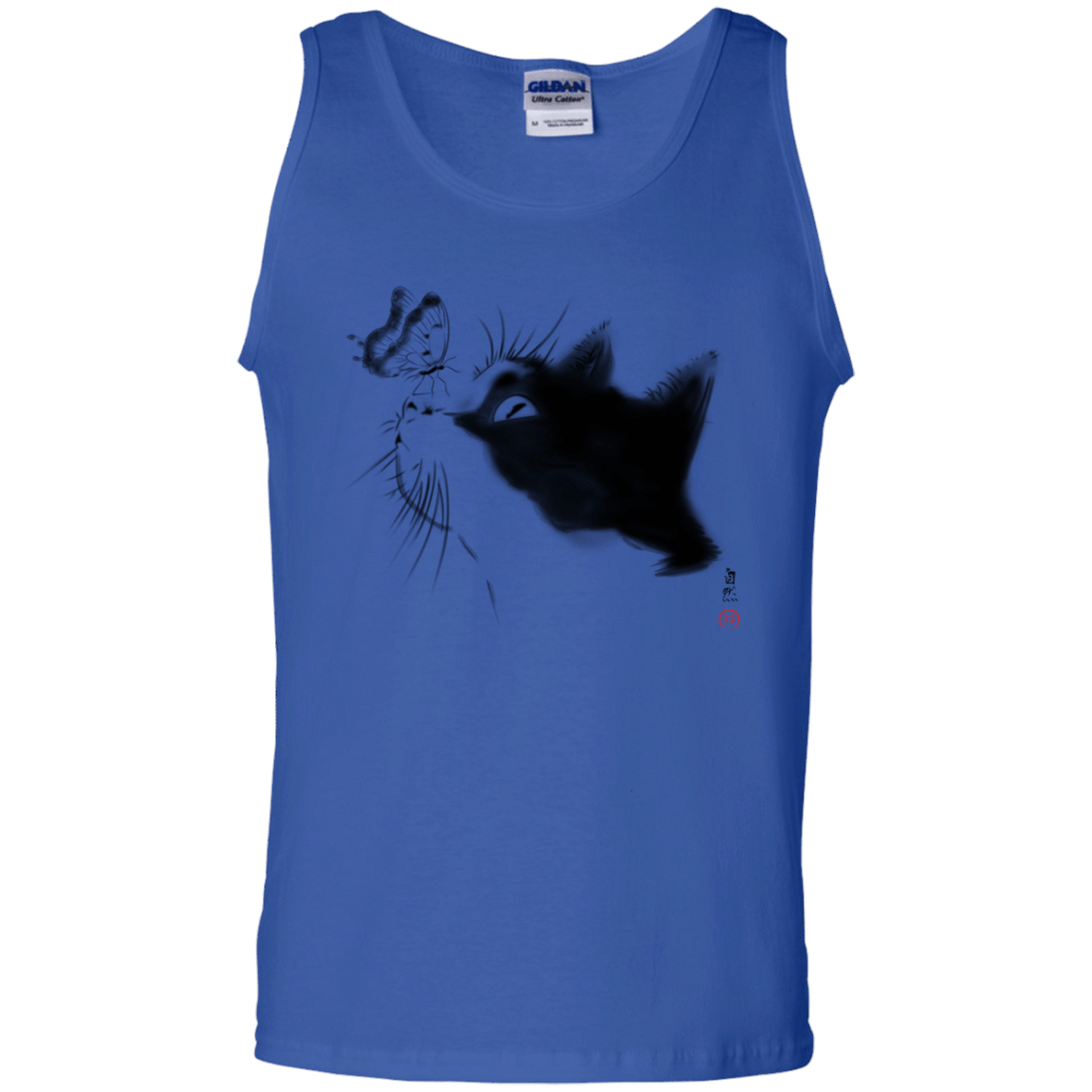 T-Shirts Royal / S Curious Cat Men's Tank Top