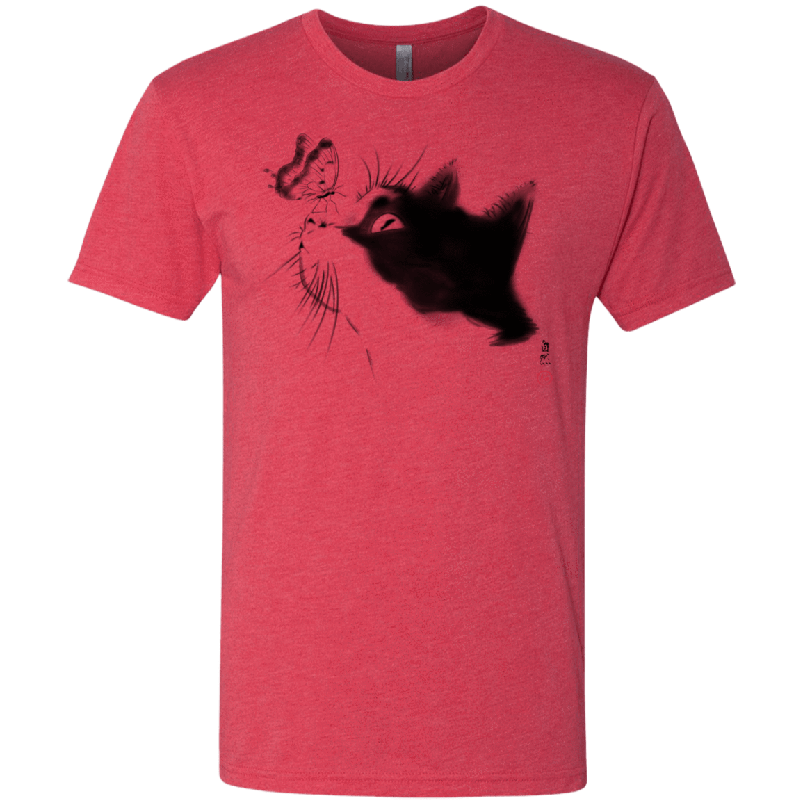 T-Shirts Vintage Red / S Curious Cat Men's Triblend T-Shirt