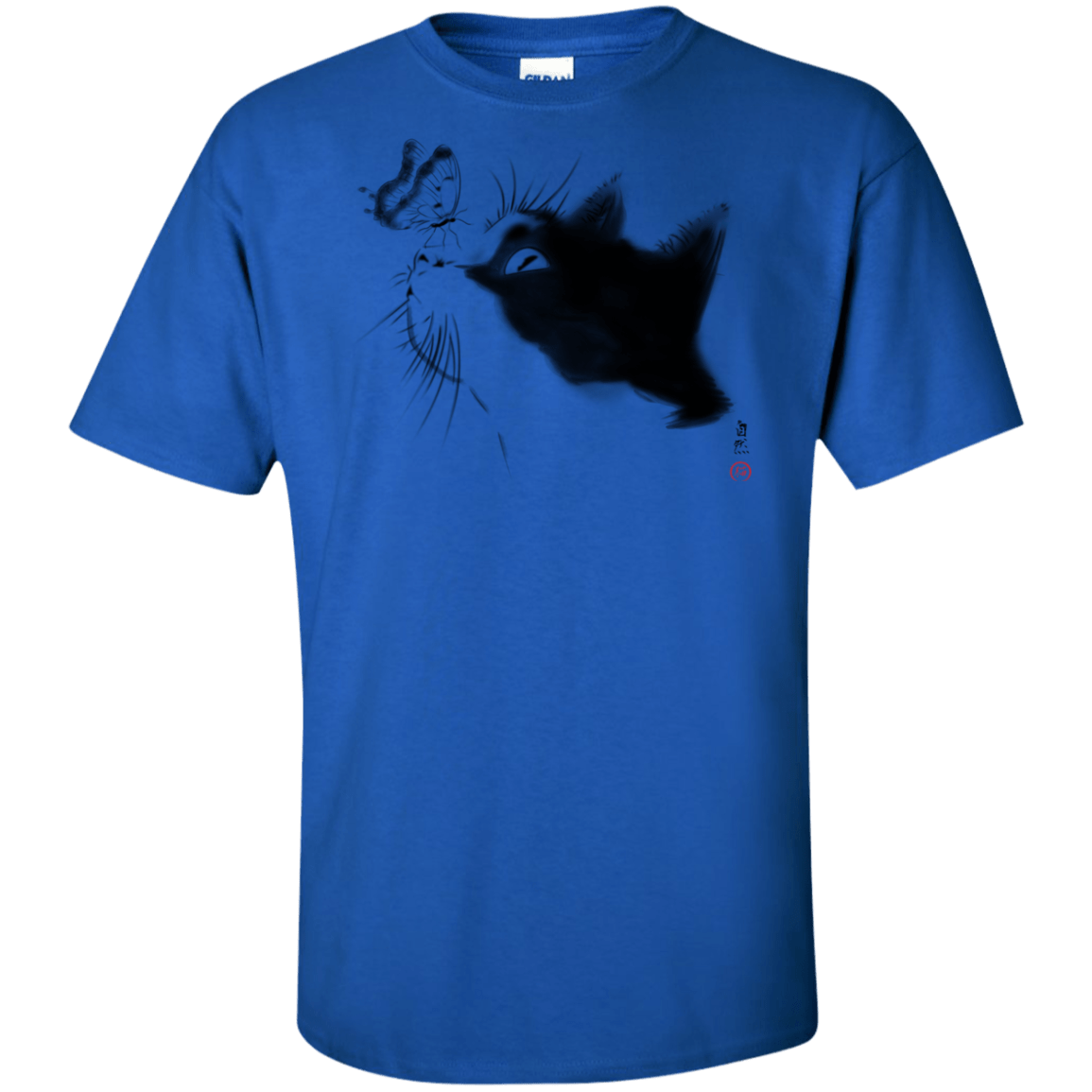 T-Shirts Royal / XLT Curious Cat Tall T-Shirt
