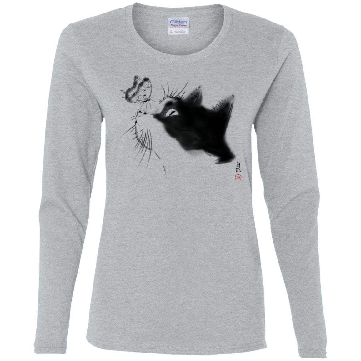 T-Shirts Sport Grey / S Curious Cat Women's Long Sleeve T-Shirt