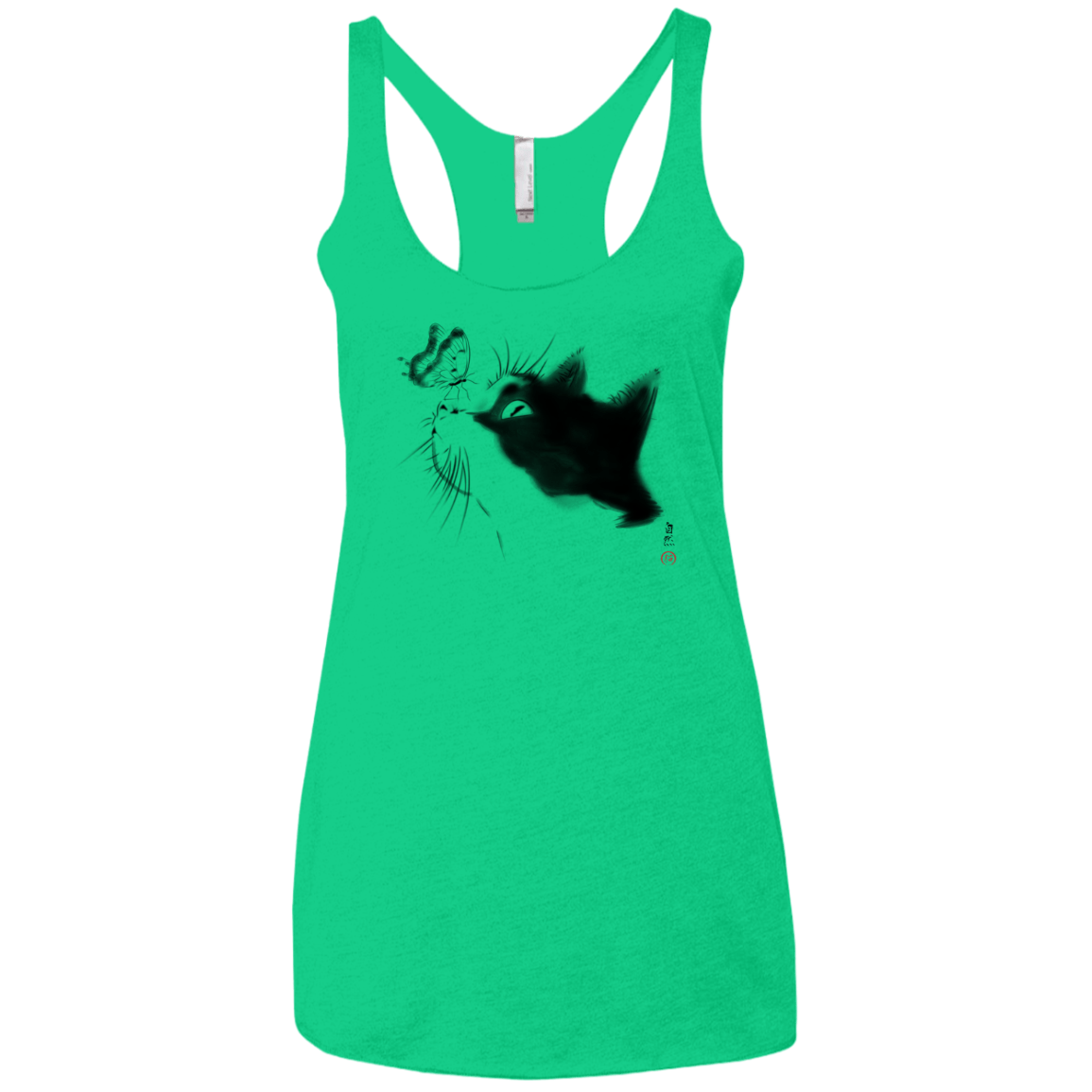 T-Shirts Envy / X-Small Curious Cat Women's Triblend Racerback Tank