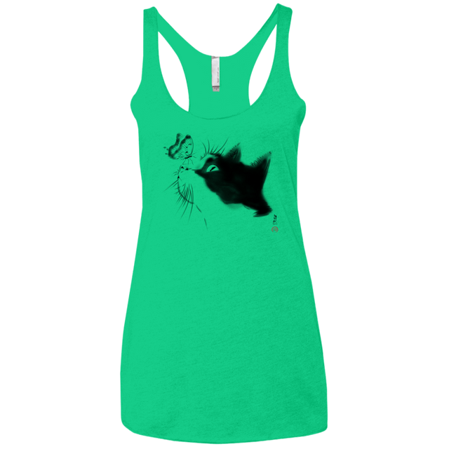 T-Shirts Envy / X-Small Curious Cat Women's Triblend Racerback Tank