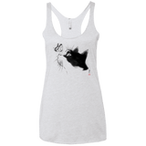 T-Shirts Heather White / X-Small Curious Cat Women's Triblend Racerback Tank