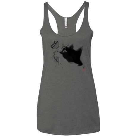 T-Shirts Premium Heather / X-Small Curious Cat Women's Triblend Racerback Tank