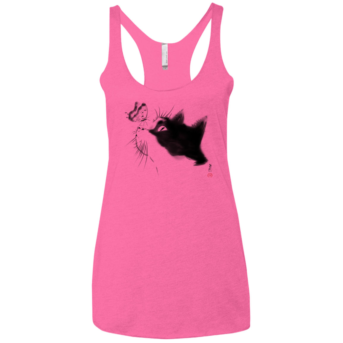 T-Shirts Vintage Pink / X-Small Curious Cat Women's Triblend Racerback Tank