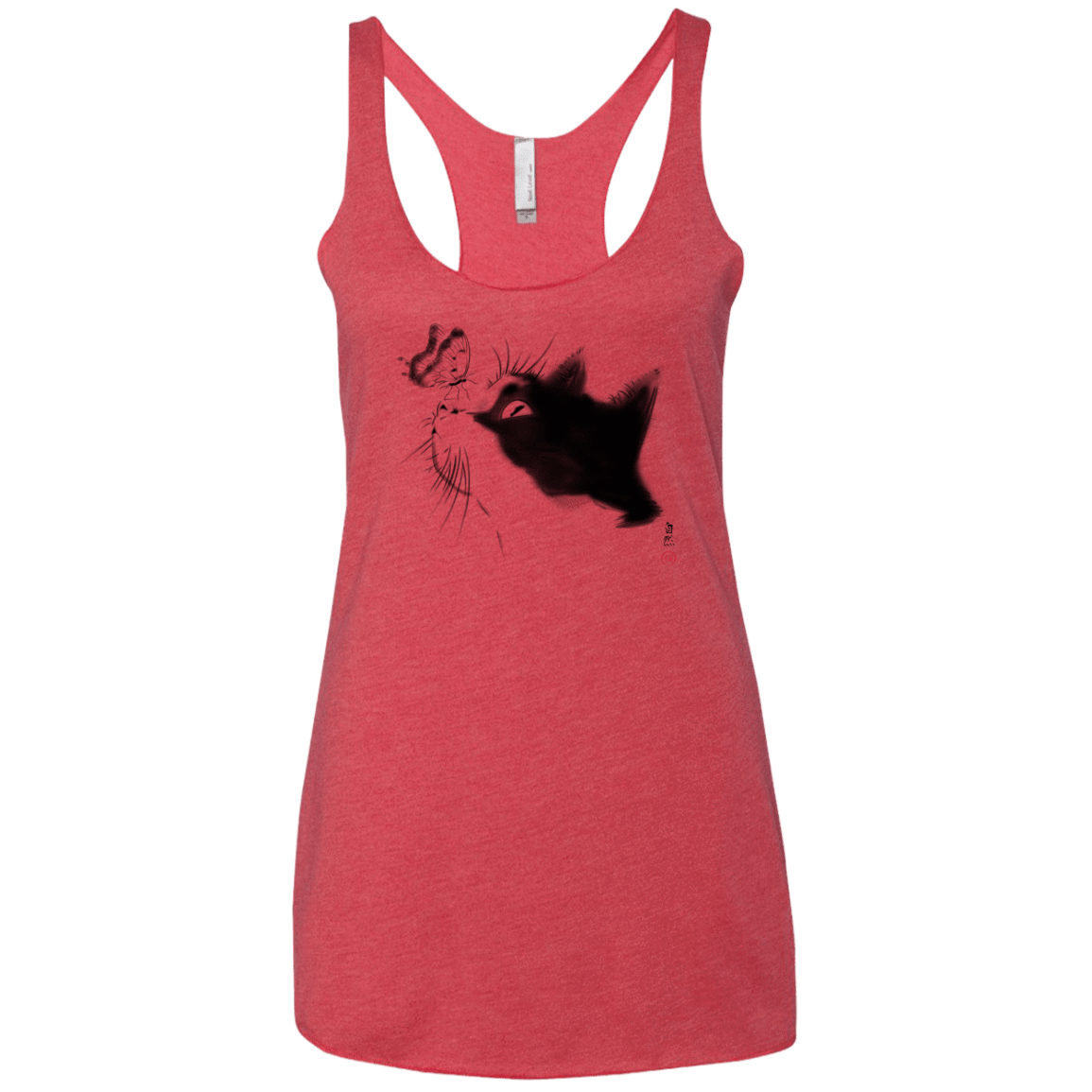 T-Shirts Vintage Red / X-Small Curious Cat Women's Triblend Racerback Tank