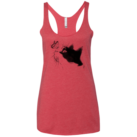T-Shirts Vintage Red / X-Small Curious Cat Women's Triblend Racerback Tank