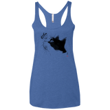 T-Shirts Vintage Royal / X-Small Curious Cat Women's Triblend Racerback Tank