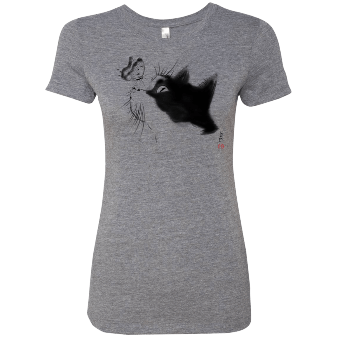 T-Shirts Premium Heather / S Curious Cat Women's Triblend T-Shirt