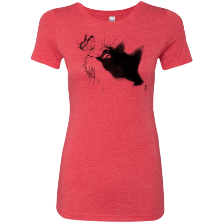 T-Shirts Vintage Red / S Curious Cat Women's Triblend T-Shirt