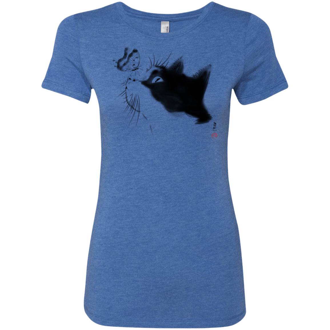 T-Shirts Vintage Royal / S Curious Cat Women's Triblend T-Shirt