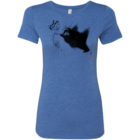 T-Shirts Vintage Royal / S Curious Cat Women's Triblend T-Shirt