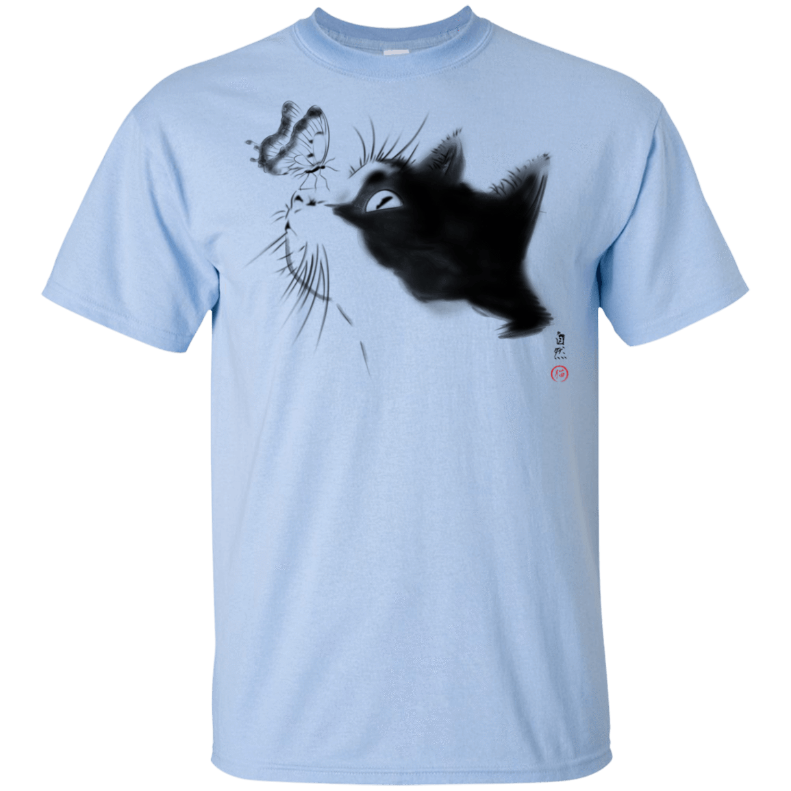T-Shirts Light Blue / YXS Curious Cat Youth T-Shirt