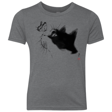 T-Shirts Premium Heather / YXS Curious Cat Youth Triblend T-Shirt