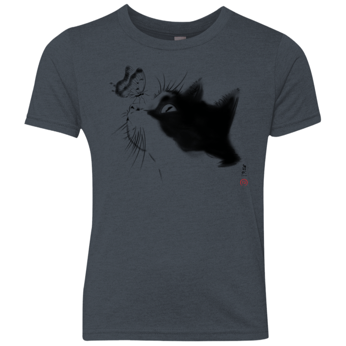 T-Shirts Vintage Navy / YXS Curious Cat Youth Triblend T-Shirt