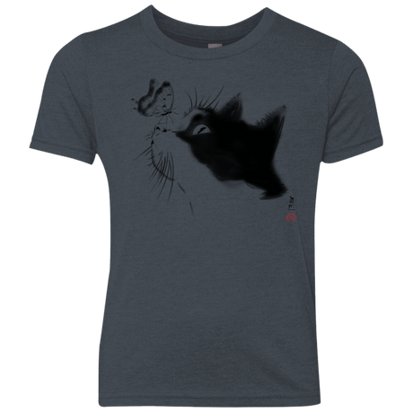 T-Shirts Vintage Navy / YXS Curious Cat Youth Triblend T-Shirt