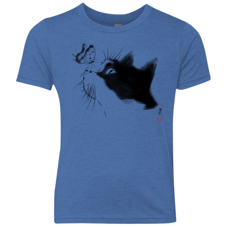 T-Shirts Vintage Royal / YXS Curious Cat Youth Triblend T-Shirt