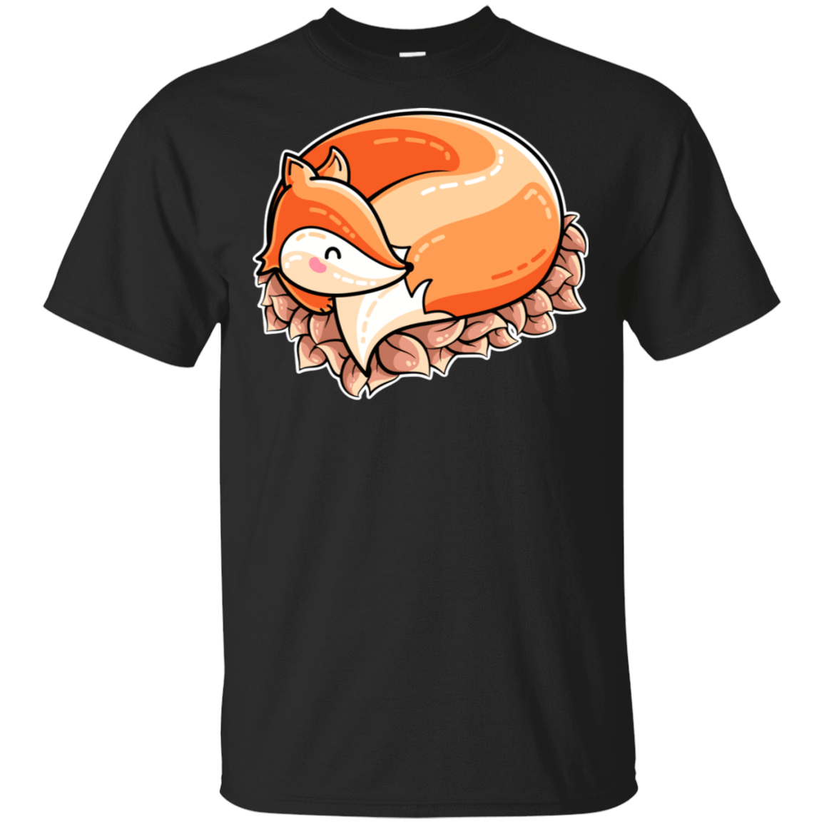T-Shirts Black / S Curled Fox T-Shirt
