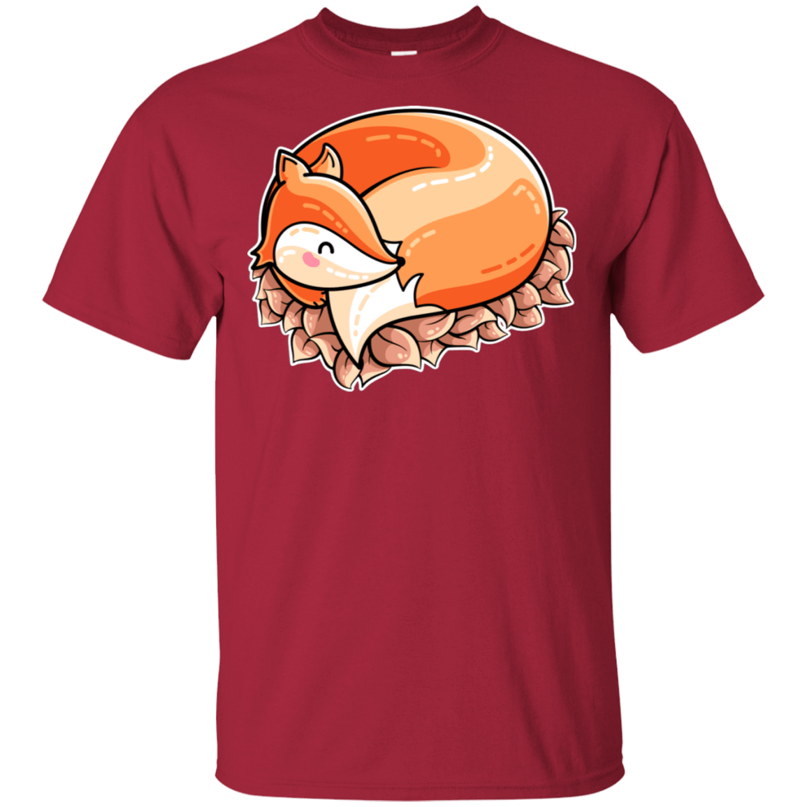 T-Shirts Cardinal / S Curled Fox T-Shirt