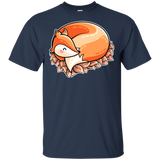 T-Shirts Navy / S Curled Fox T-Shirt
