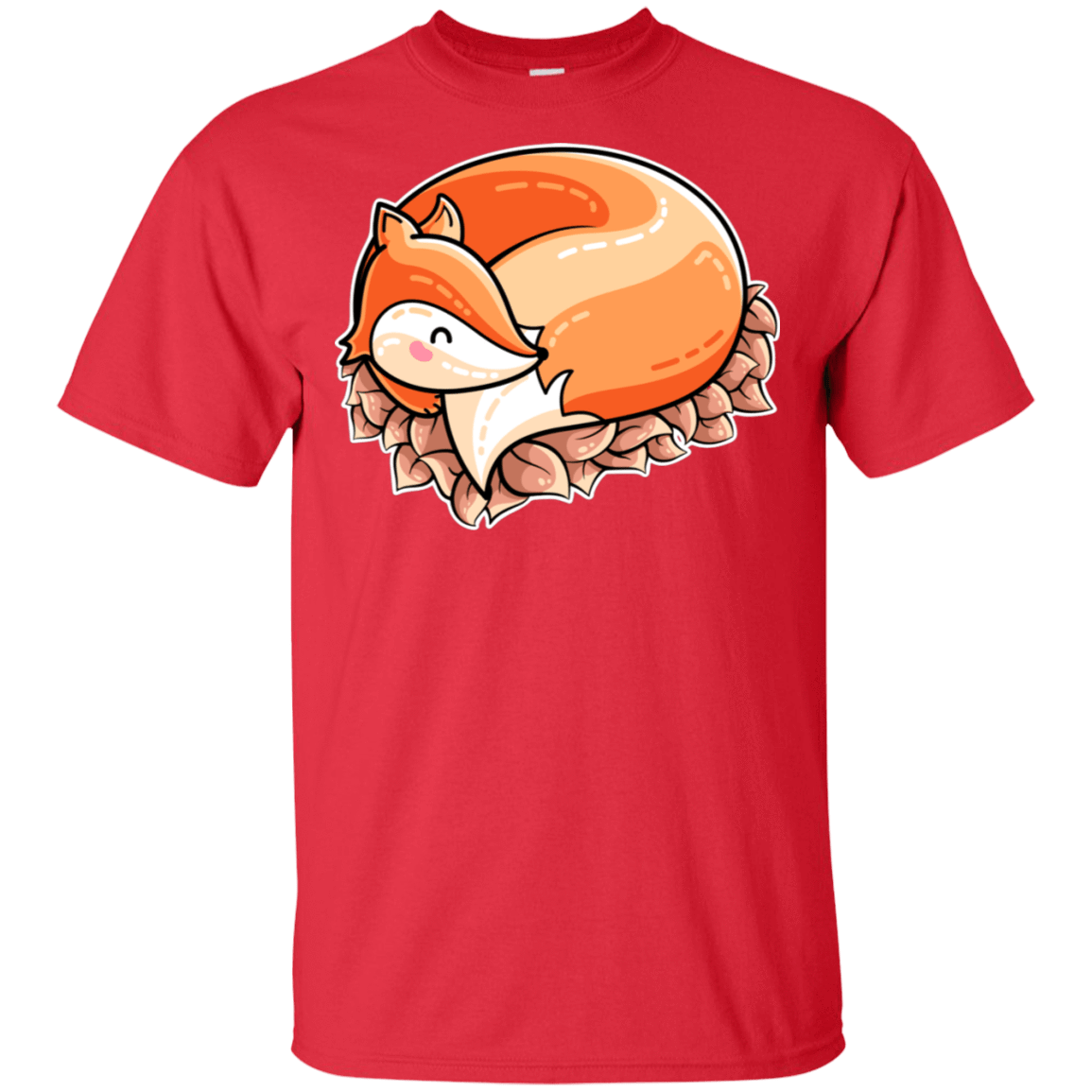 T-Shirts Red / S Curled Fox T-Shirt