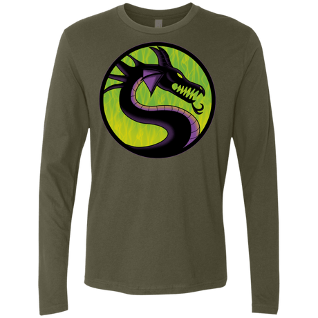 T-Shirts Military Green / S Cursed Kombat Men's Premium Long Sleeve