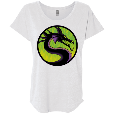 T-Shirts Heather White / X-Small Cursed Kombat Triblend Dolman Sleeve