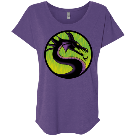 T-Shirts Purple Rush / X-Small Cursed Kombat Triblend Dolman Sleeve