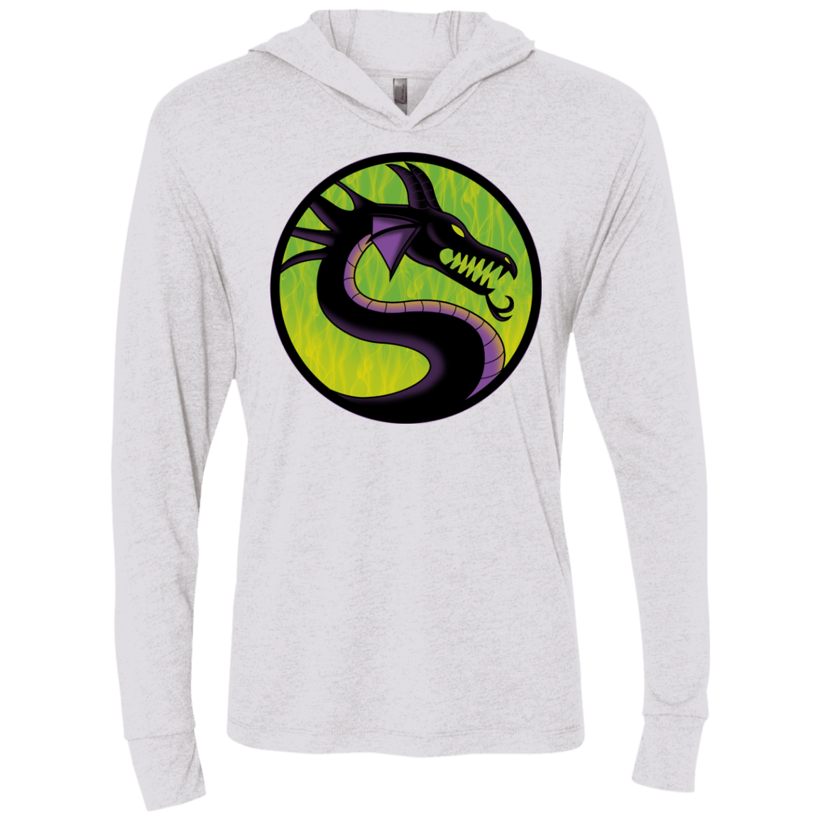 T-Shirts Heather White / X-Small Cursed Kombat Triblend Long Sleeve Hoodie Tee