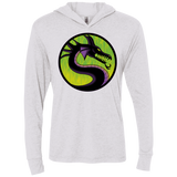 T-Shirts Heather White / X-Small Cursed Kombat Triblend Long Sleeve Hoodie Tee