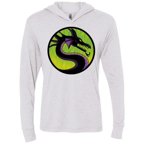 T-Shirts Heather White / X-Small Cursed Kombat Triblend Long Sleeve Hoodie Tee