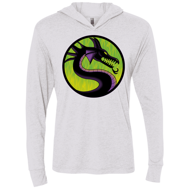 T-Shirts Heather White / X-Small Cursed Kombat Triblend Long Sleeve Hoodie Tee