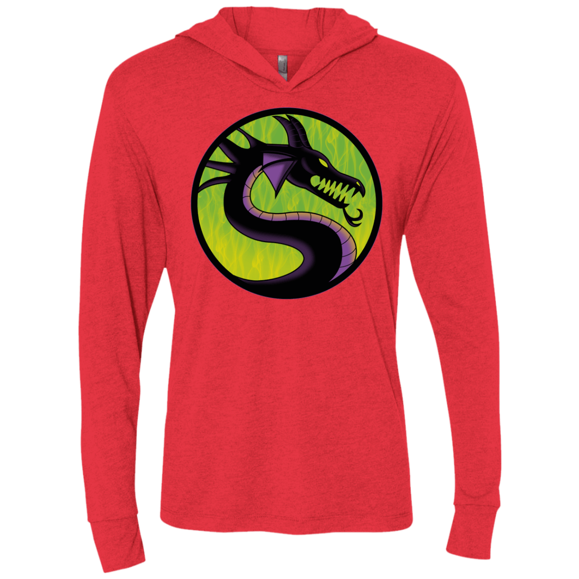 T-Shirts Vintage Red / X-Small Cursed Kombat Triblend Long Sleeve Hoodie Tee