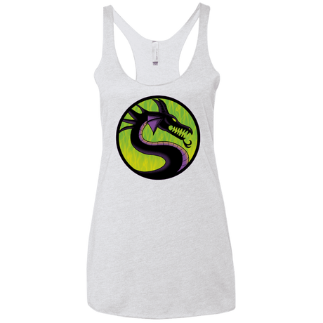 T-Shirts Heather White / X-Small Cursed Kombat Women's Triblend Racerback Tank