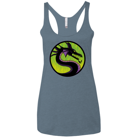 T-Shirts Indigo / X-Small Cursed Kombat Women's Triblend Racerback Tank