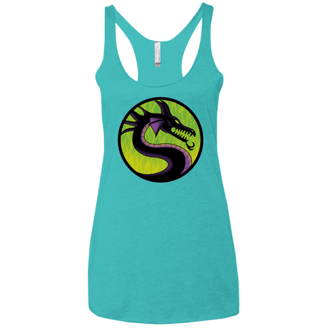 T-Shirts Tahiti Blue / X-Small Cursed Kombat Women's Triblend Racerback Tank