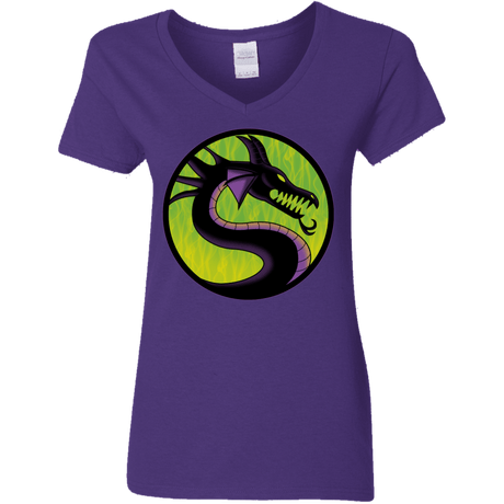 T-Shirts Purple / S Cursed Kombat Women's V-Neck T-Shirt