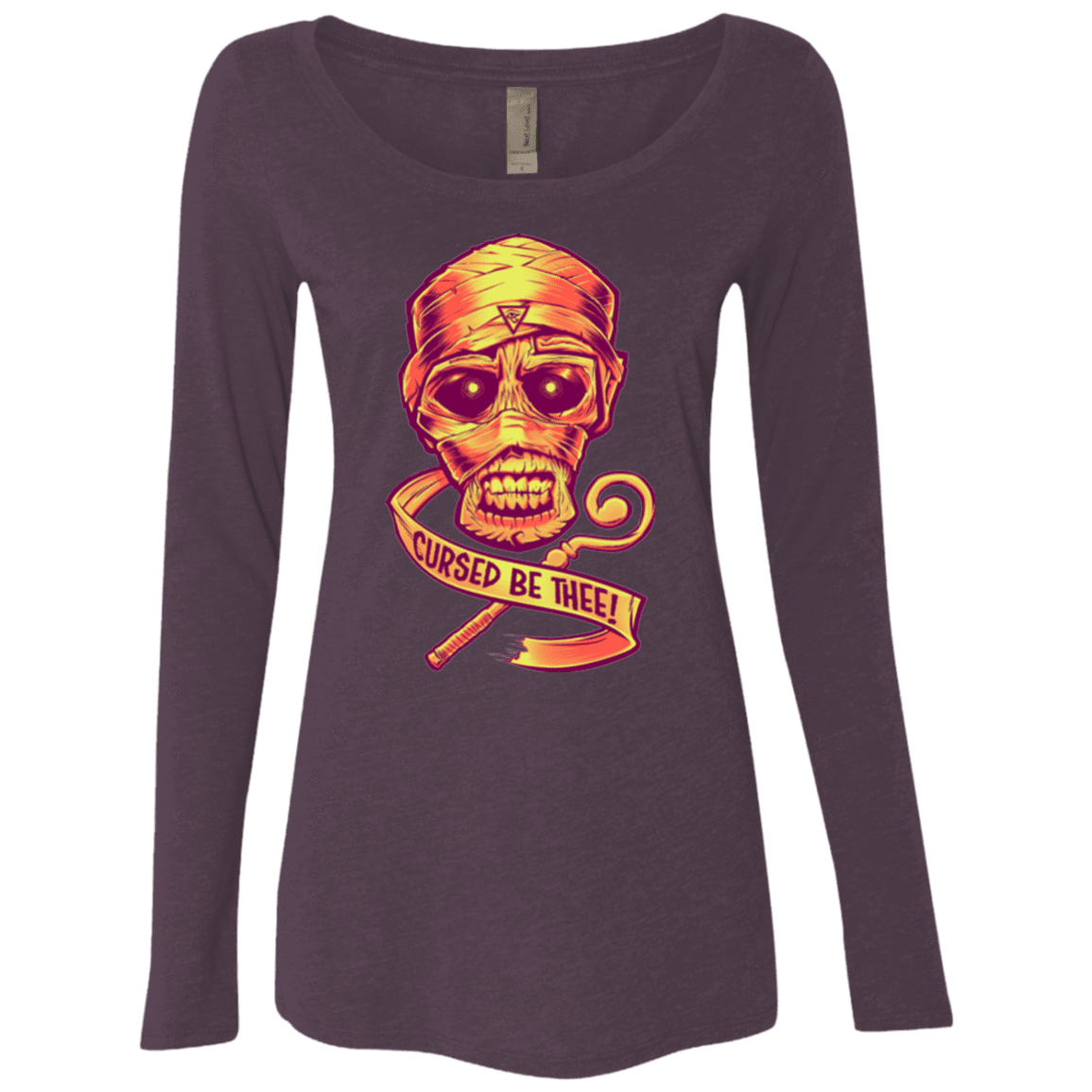 T-Shirts Vintage Purple / Small CURSED Women's Triblend Long Sleeve Shirt