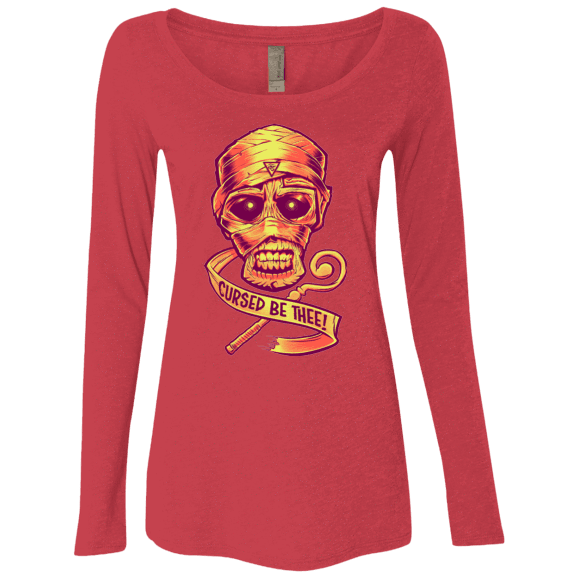 T-Shirts Vintage Red / Small CURSED Women's Triblend Long Sleeve Shirt