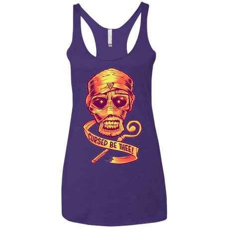 T-Shirts Purple / X-Small CURSED Women's Triblend Racerback Tank